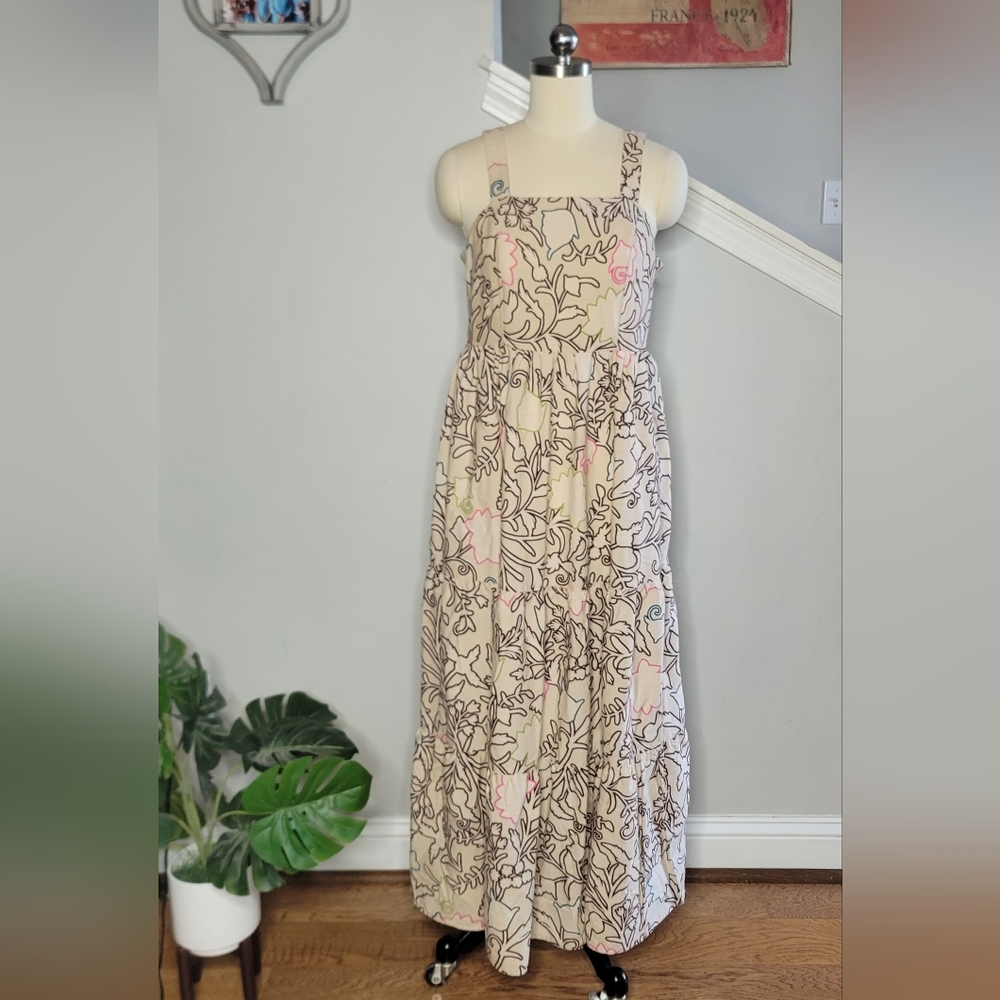 Knox Rose Maxi Dress Tiered Floral Print Size Small